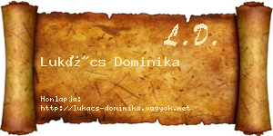 Lukács Dominika névjegykártya