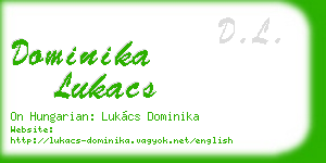 dominika lukacs business card