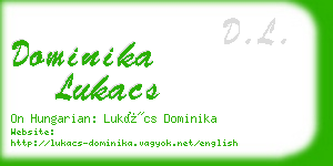 dominika lukacs business card